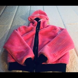 Pink fuzzy jacket by kill dolls